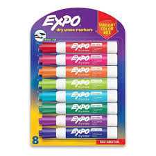 Plumones Expo Markers 8 colores